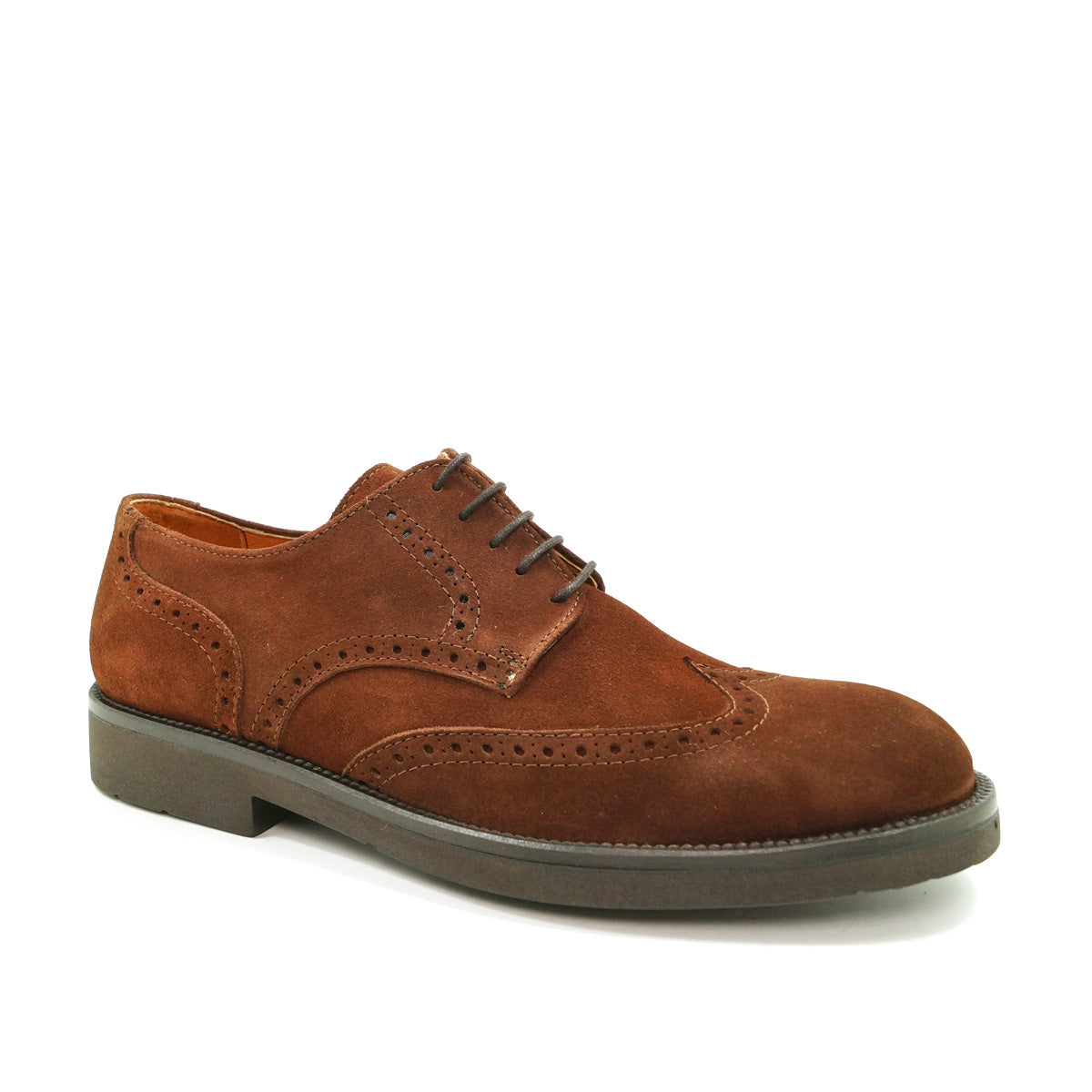 Pielsa Yale - Zapatos brogue en ante marrón